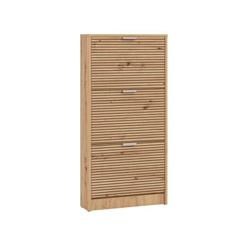 Παπουτσοθήκη Base 13 Artisan Oak με Μαύρες Γραμμές 58x18x119εκ. Παπουτσοθήκη Base 13 Artisan Oak με Μαύρες Γραμμές 58x18x119εκ.