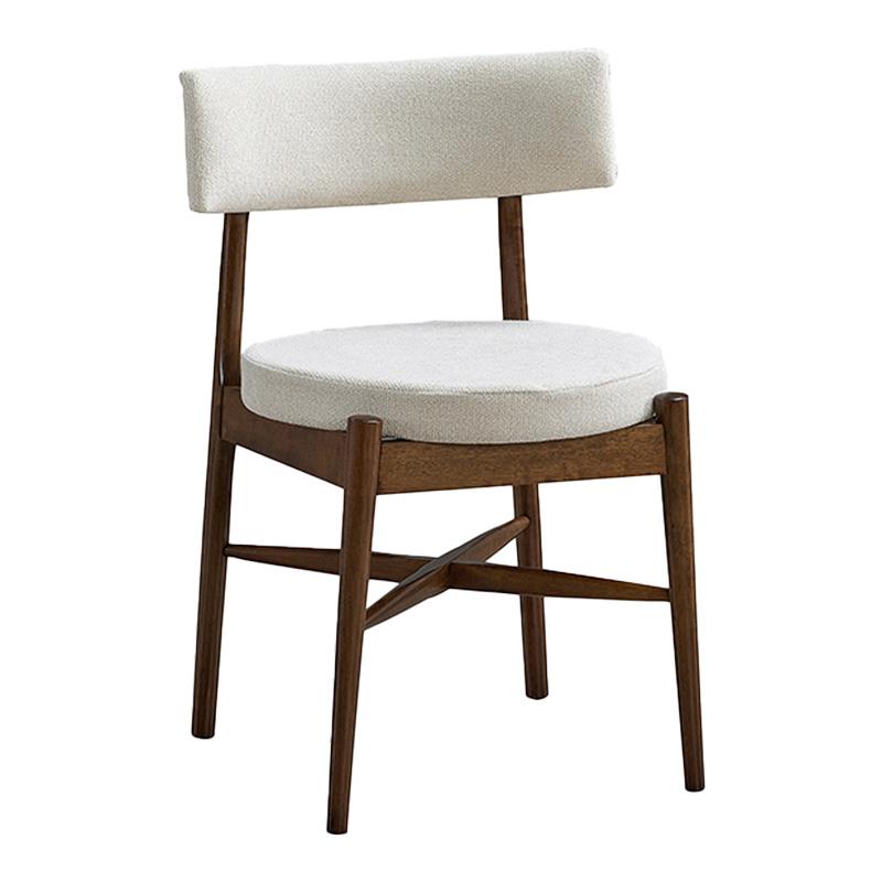 Καρέκλα Raudi rubberwood σε καρυδί-εκρού απόχρωση 45.5x45.5x81εκ Καρέκλα Raudi rubberwood σε καρυδί-εκρού απόχρωση 45.5x45.5x81εκ