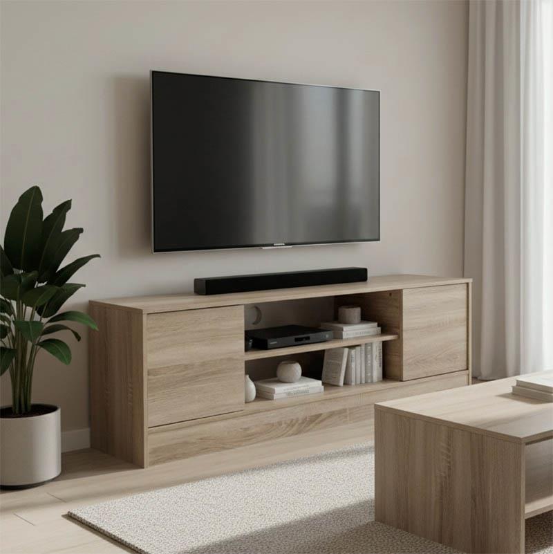 Έπιπλο τηλεόρασης Sasa σε sonoma απόχρωση 120x35x41.5εκ Έπιπλο τηλεόρασης Sasa σε sonoma απόχρωση 120x35x41.5εκ