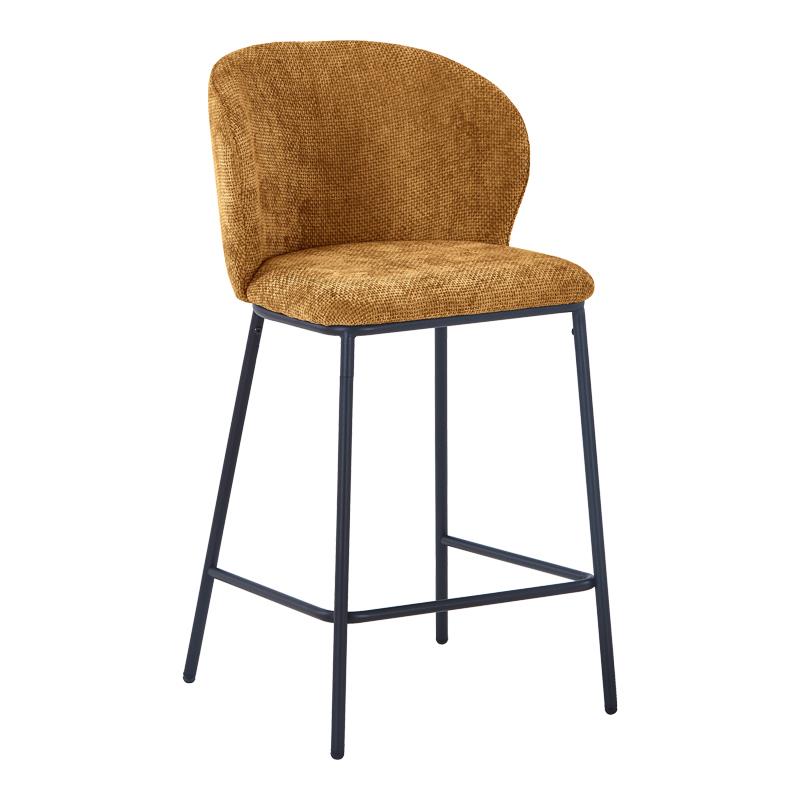Σκαμπό μπαρ Karg camel ύφασμα-πόδι μαύρο μέταλλο 49x46x93εκ Σκαμπό μπαρ Karg camel ύφασμα-πόδι μαύρο μέταλλο 49x46x93εκ