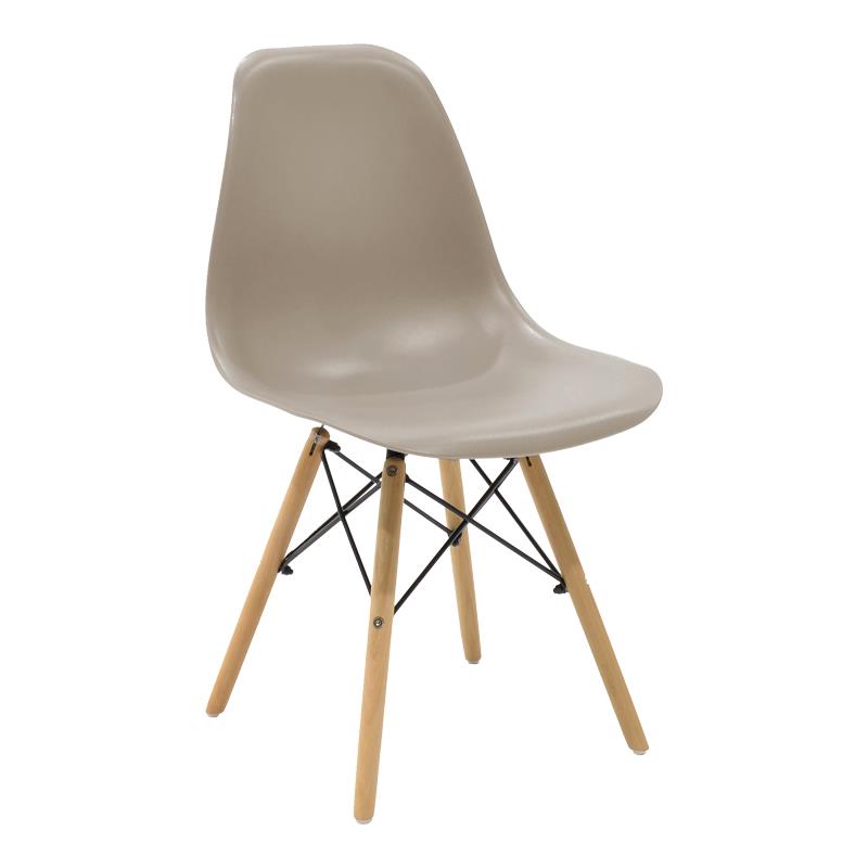 Καρέκλα Julita PP cappuccino με φυσικό πόδι 46x52x80εκ Καρέκλα Julita PP cappuccino με φυσικό πόδι 46x52x80εκ
