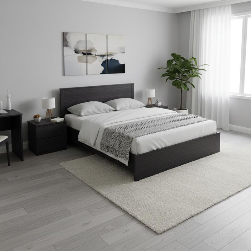Κρεβάτι Athos Διπλό σε wenge απόχρωση 160x200εκ Κρεβάτι Athos Διπλό σε wenge απόχρωση 160x200εκ