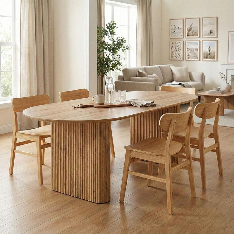 Τραπέζι Nembou mdf σε oak απόχρωση 210x100x76εκ Τραπέζι Nembou mdf σε oak απόχρωση 210x100x76εκ
