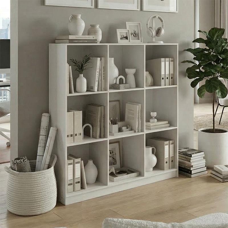 Βιβλιοθήκη Gridea λευκό 119.5x30x121εκ