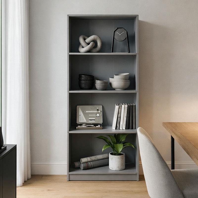 Βιβλιοθήκη Kendy ανθρακί 60x30x167εκ