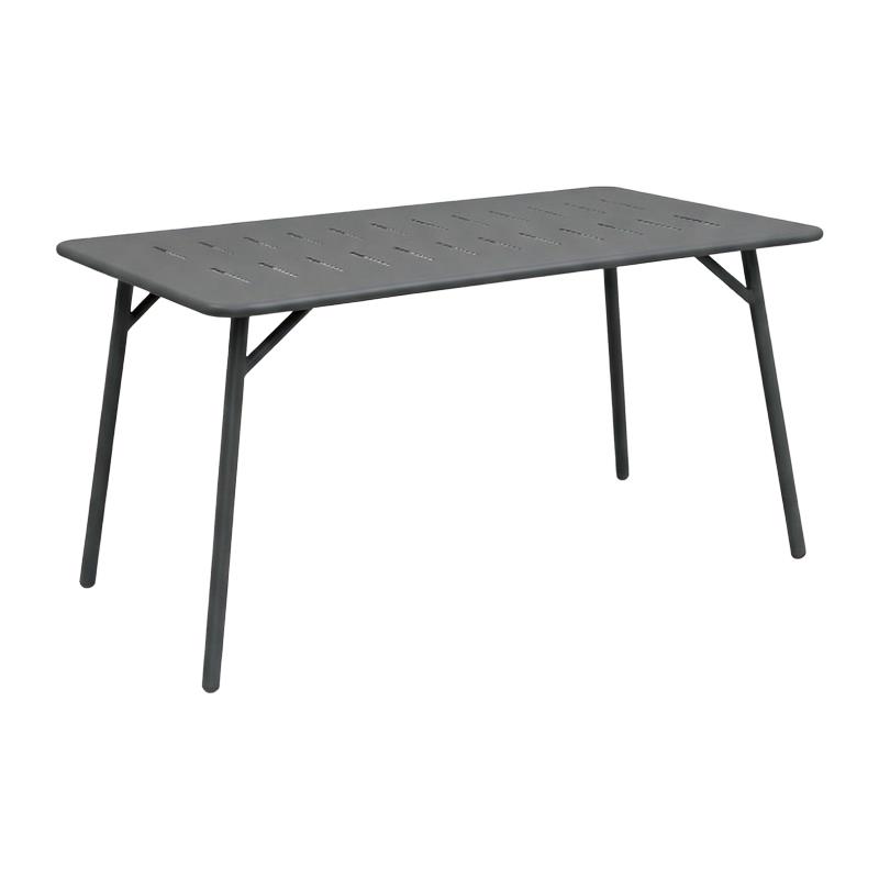 Τραπέζι Moraja μαύρο μέταλλο 140x80x72εκ