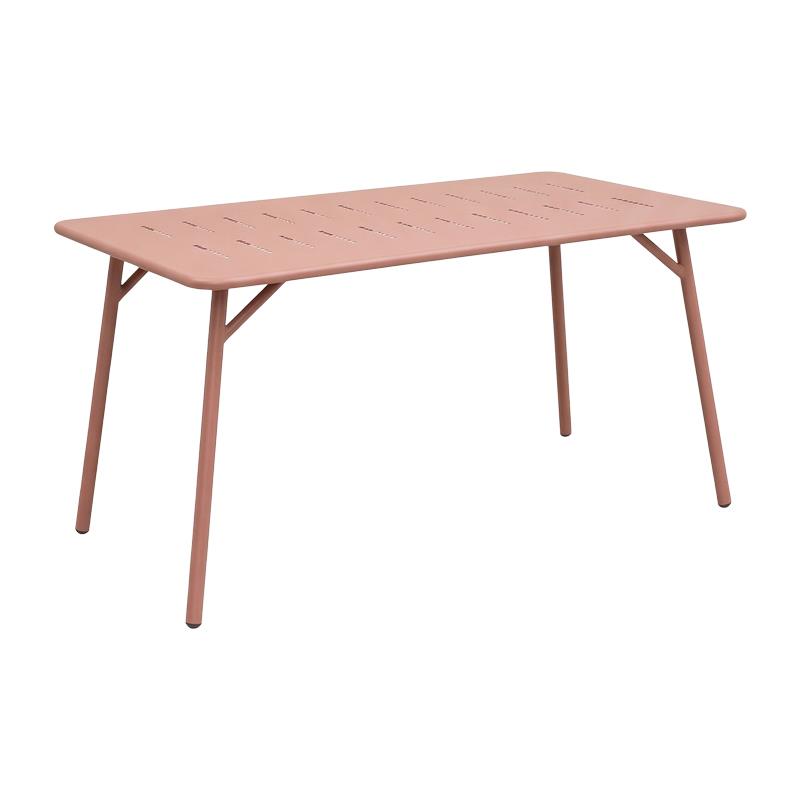 Τραπέζι Moraja terracotta μέταλλο 140x80x72εκ