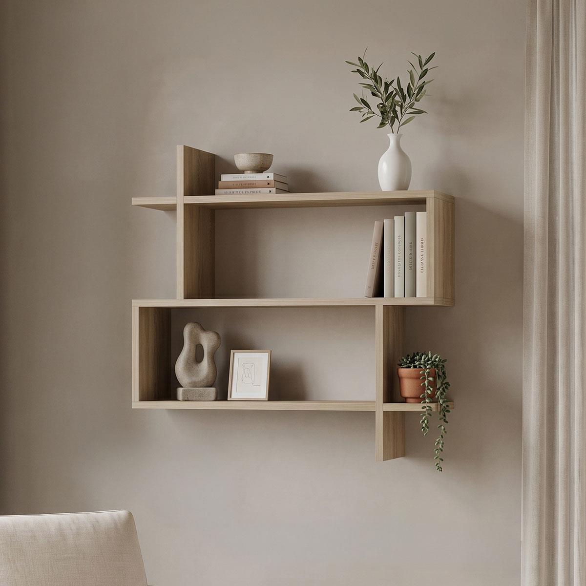 Ραφιέρα τοίχου Paralel sonoma 70x22x65,5Υεκ.