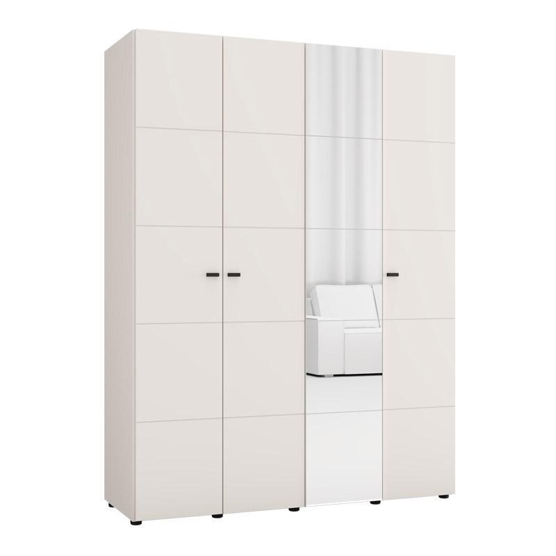 Ντουλάπα SALAMIS 4K1O Τετράφυλλη με Καθρέπτη σε Cashmere 155x52x208εκ Ντουλάπα SALAMIS 4K1O Τετράφυλλη με Καθρέπτη σε Cashmere 155x52x208εκ