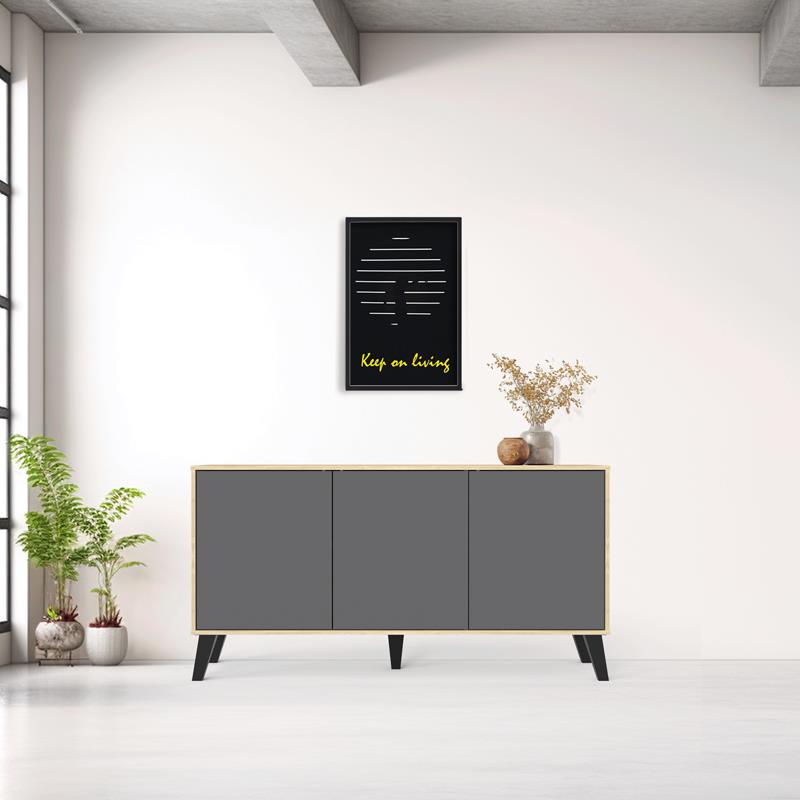 Μπουφές Billie sonoma - ανθρακί 149x40x77εκ Μπουφές Billie sonoma - ανθρακί 149x40x77εκ