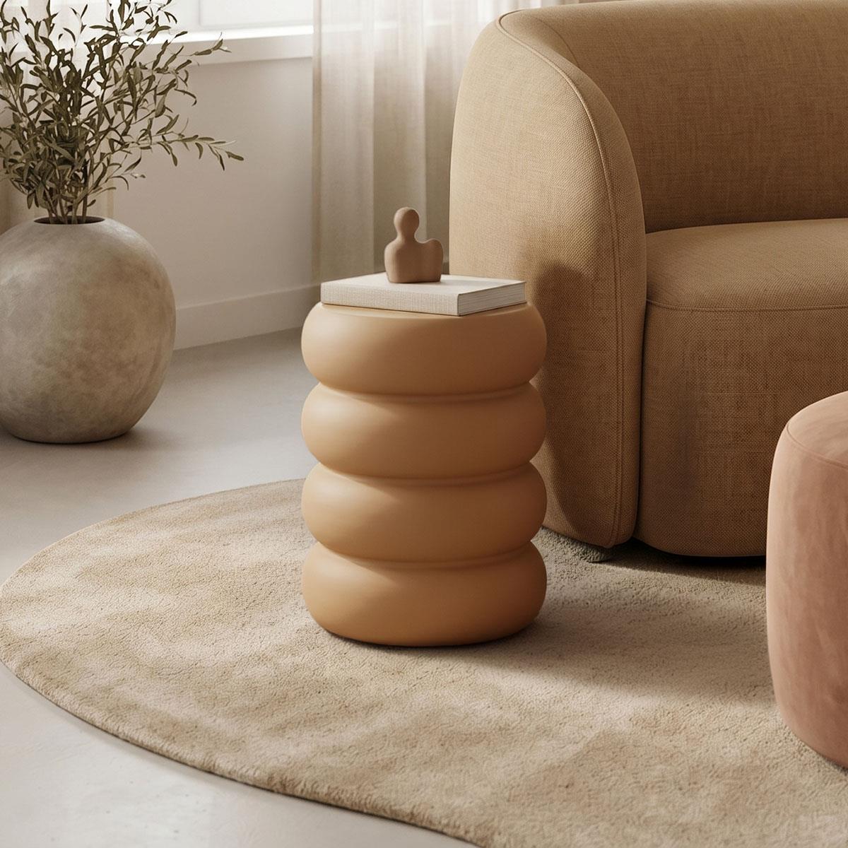 Βοηθητικό τραπεζάκι σαλονιού Venezia MGO terracotta Φ35x46εκ Βοηθητικό τραπεζάκι σαλονιού Venezia MGO terracotta Φ35x46εκ