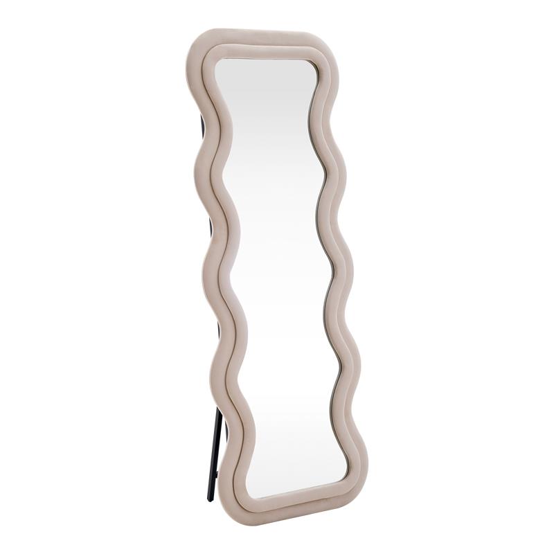 Καθρέπτης Kerly βελούδο μπεζ 60x33x160εκ Καθρέπτης Kerly βελούδο μπεζ 60x33x160εκ