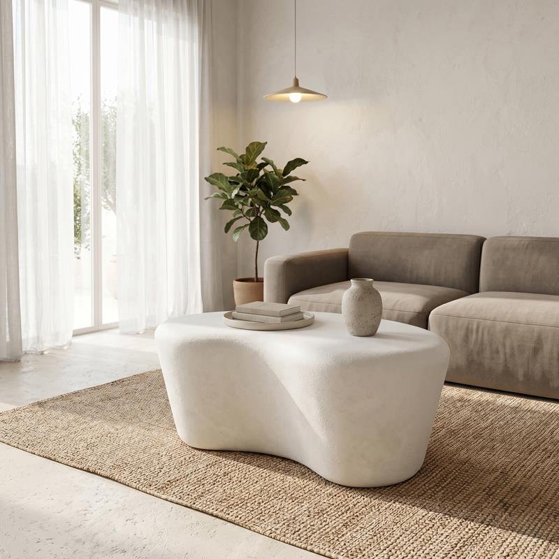 Τραπεζάκι σαλονιού Fedris mdf λευκό 80x70x34εκ Τραπεζάκι σαλονιού Fedris mdf λευκό 80x70x34εκ