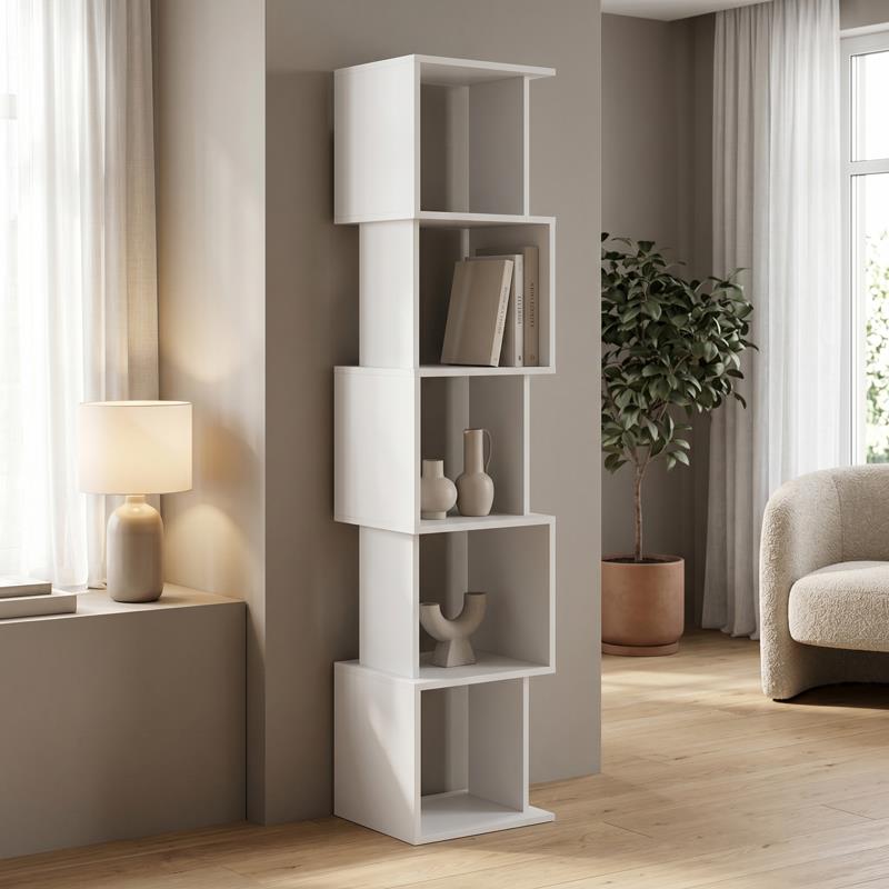 Βιβλιοθήκη Cubik λευκό 35x30x161εκ