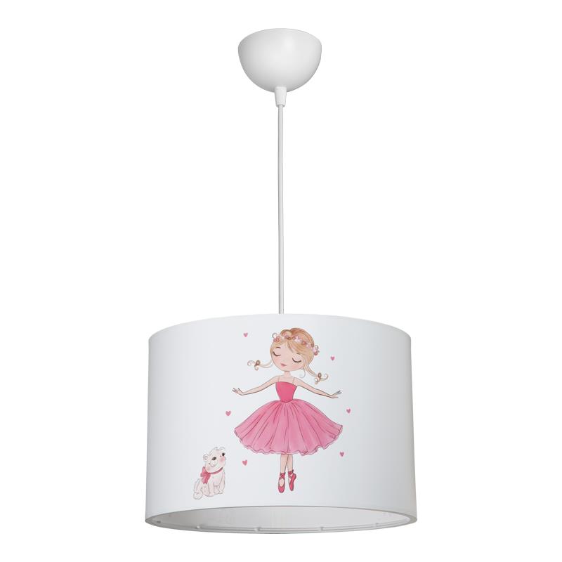 Παιδικό φωτιστικό οροφής Ballerina led E27 πολύχρωμο PVC Φ30x20εκ Παιδικό φωτιστικό οροφής Ballerina led E27 πολύχρωμο PVC Φ30x20εκ