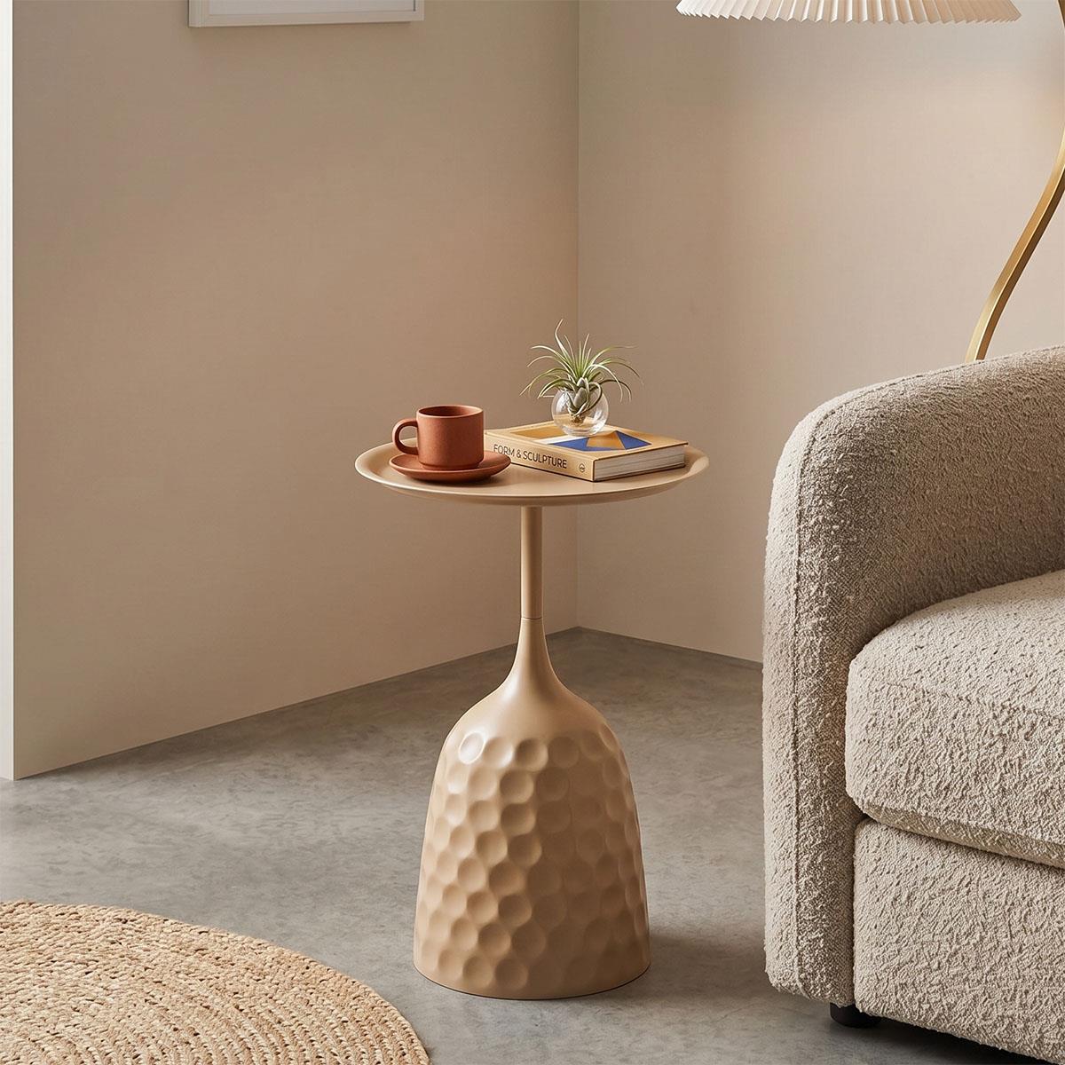 Βοηθητικό τραπεζάκι σαλονιού Waini μέταλλο cappuccino Φ39x60εκ Βοηθητικό τραπεζάκι σαλονιού Waini μέταλλο cappuccino Φ39x60εκ