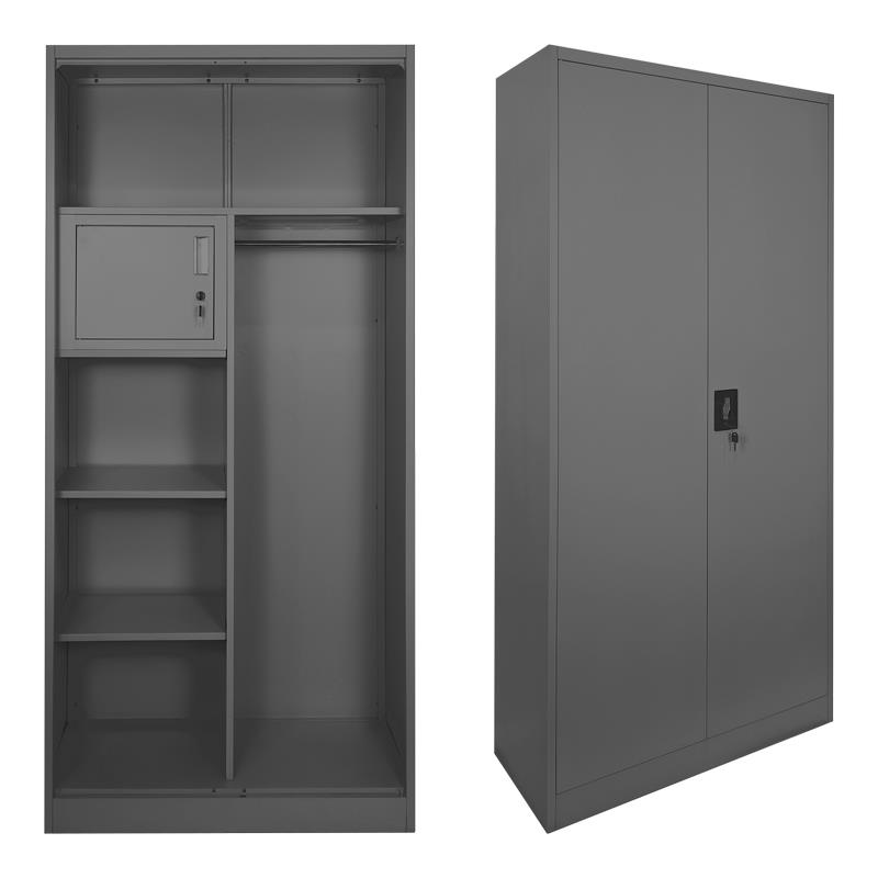 Μεταλλική ντουλάπα Zogi με χώρισμα ανθρακί 90x45x180εκ