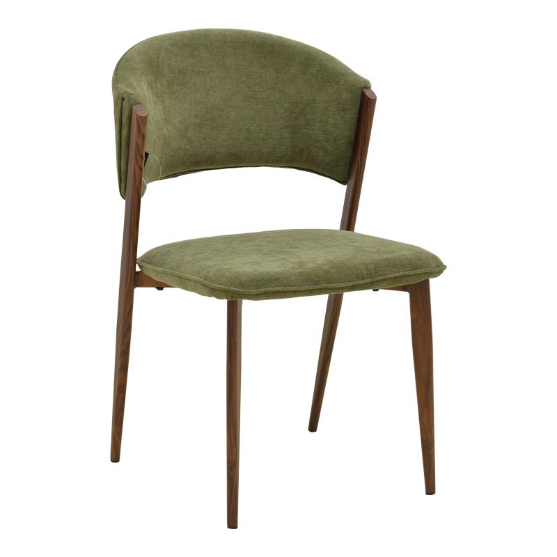 Καρέκλα Dolez χακί ύφασμα - πόδι καρυδί μέταλλο 49x58,5x82εκ Καρέκλα Dolez χακί ύφασμα - πόδι καρυδί μέταλλο 49x58,5x82εκ