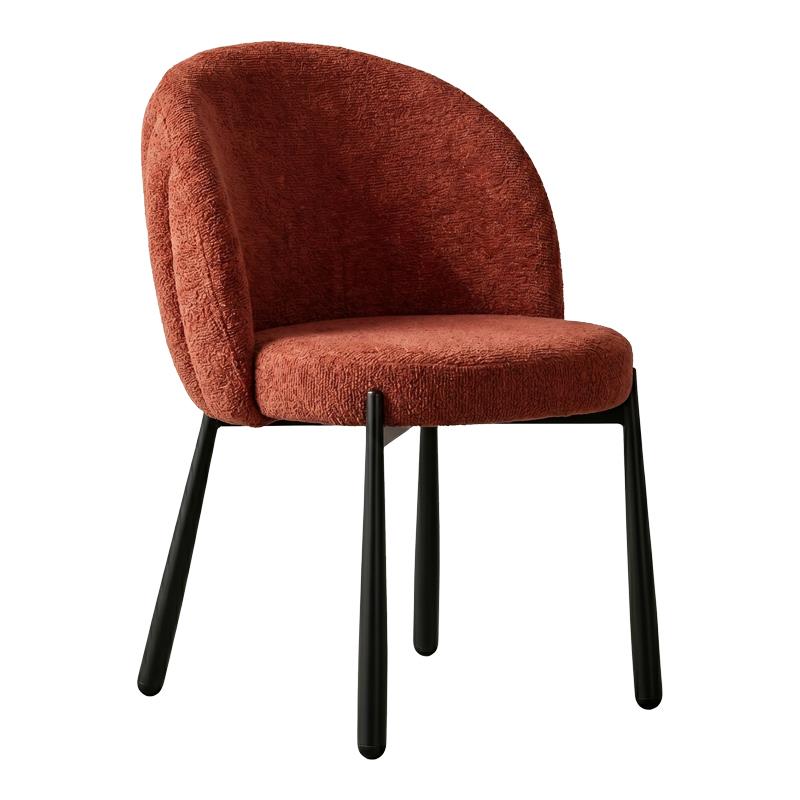 Καρέκλα Denna ύφασμα terracotta - μαύρα μεταλλικά πόδια 52x60x85εκ Καρέκλα Denna ύφασμα terracotta - μαύρα μεταλλικά πόδια 52x60x85εκ