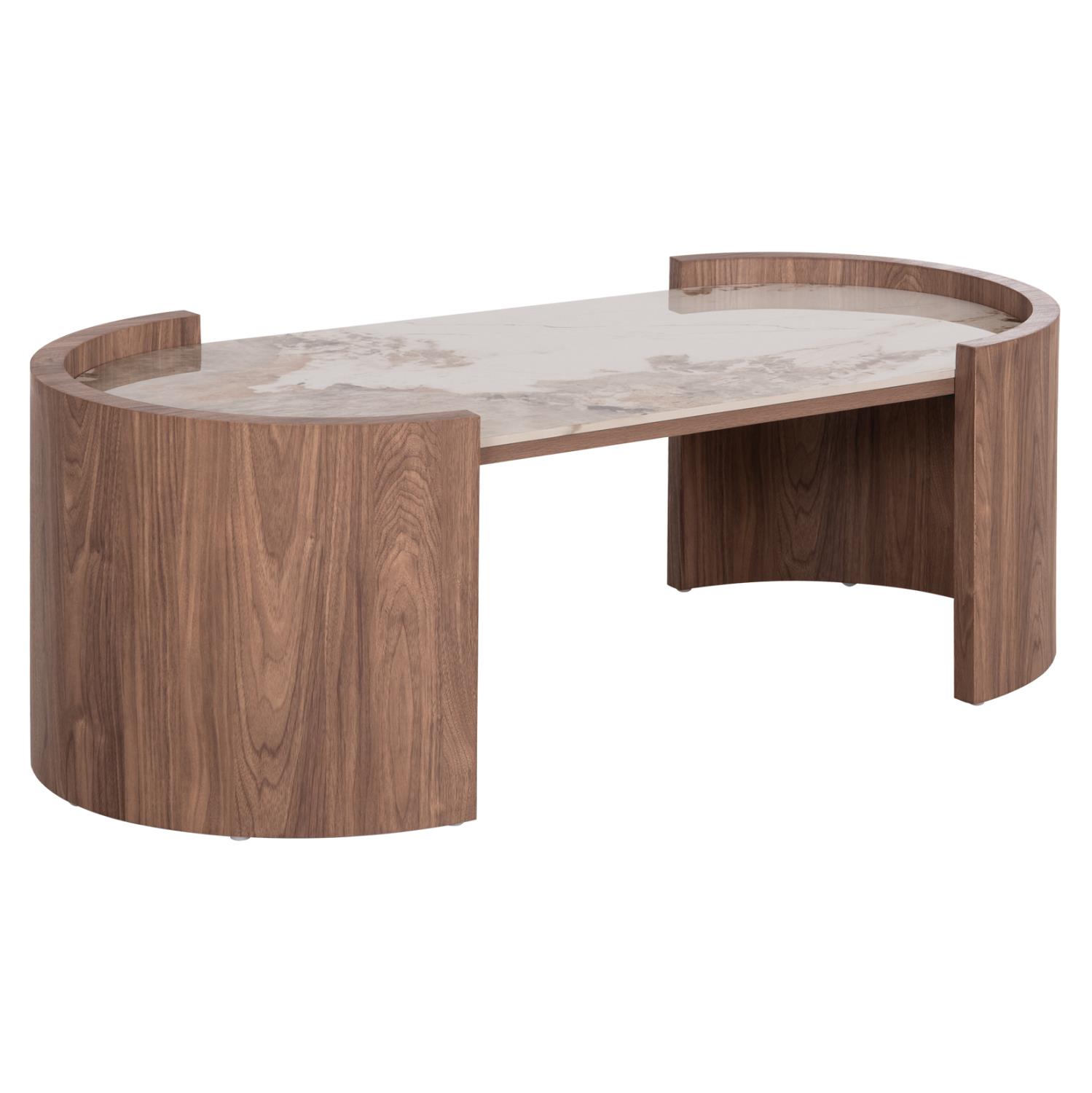 Τραπεζάκι σαλονιού MARBLEX C18445 Κεραμικό Top Pandora - MDF πόδια 120x60x43Υεκ
