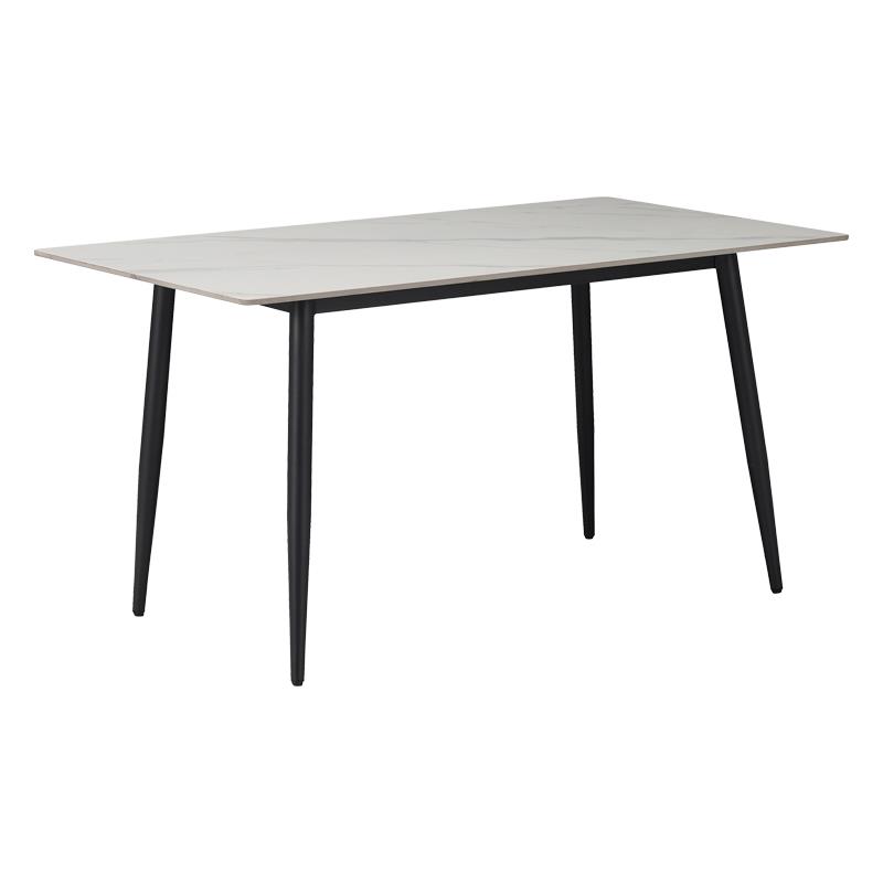 Τραπέζι Gustas λευκό μαρμάρου sintered stone-μαύρο μέταλλο 160x80x76εκ Τραπέζι Gustas λευκό μαρμάρου sintered stone-μαύρο μέταλλο 160x80x76εκ