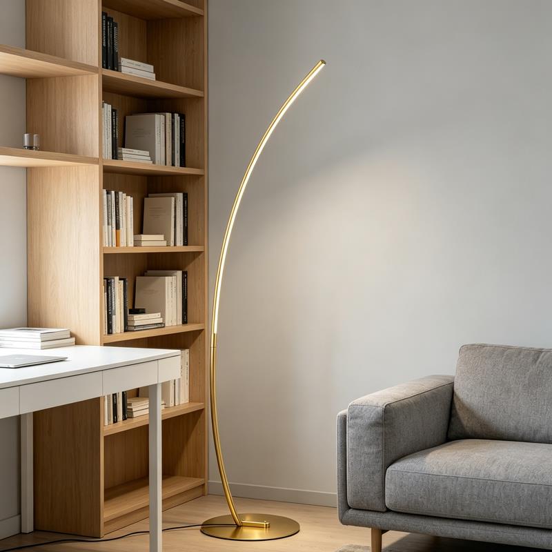 Φωτιστικό δαπέδου Archer led χρυσό μεταλλικό 70x28x165εκ Φωτιστικό δαπέδου Archer led χρυσό μεταλλικό 70x28x165εκ