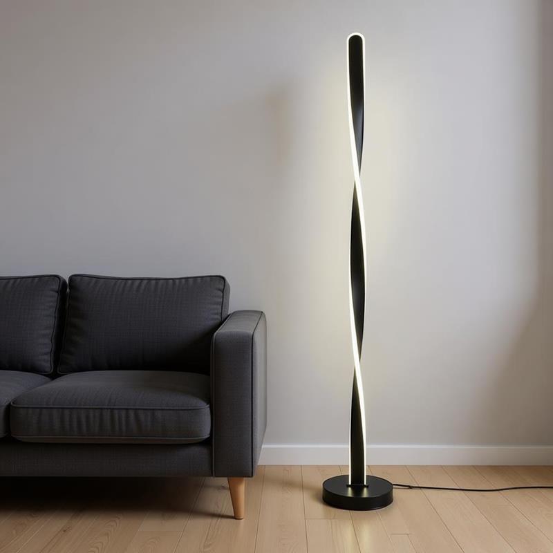Φωτιστικό δαπέδου Jounko led μαύρο μεταλλικό Φ20x130εκ