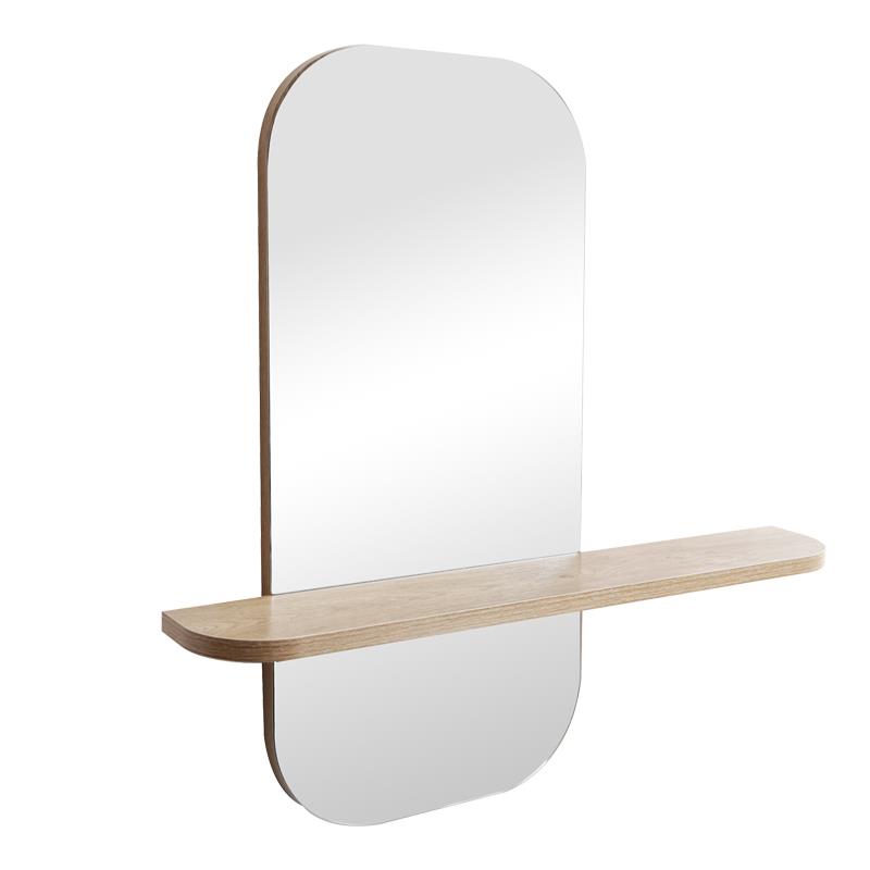 Καθρέπτης Lunaria MDF σε φυσική απόχρωση 60x11.5x60εκ