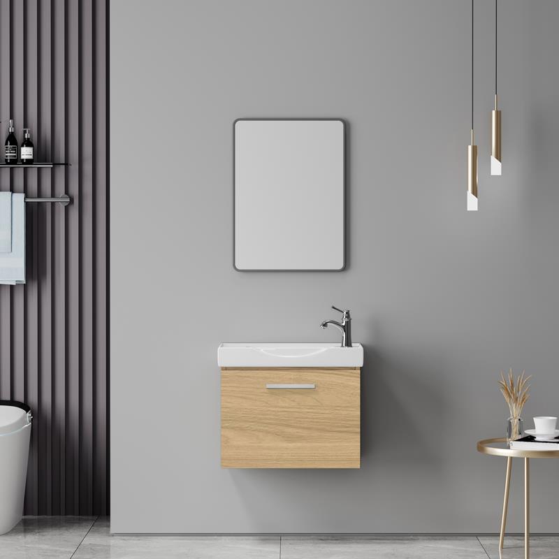 Σετ έπιπλο μπάνιου Renza σε oak χρώμα 50x30x120 εκ.