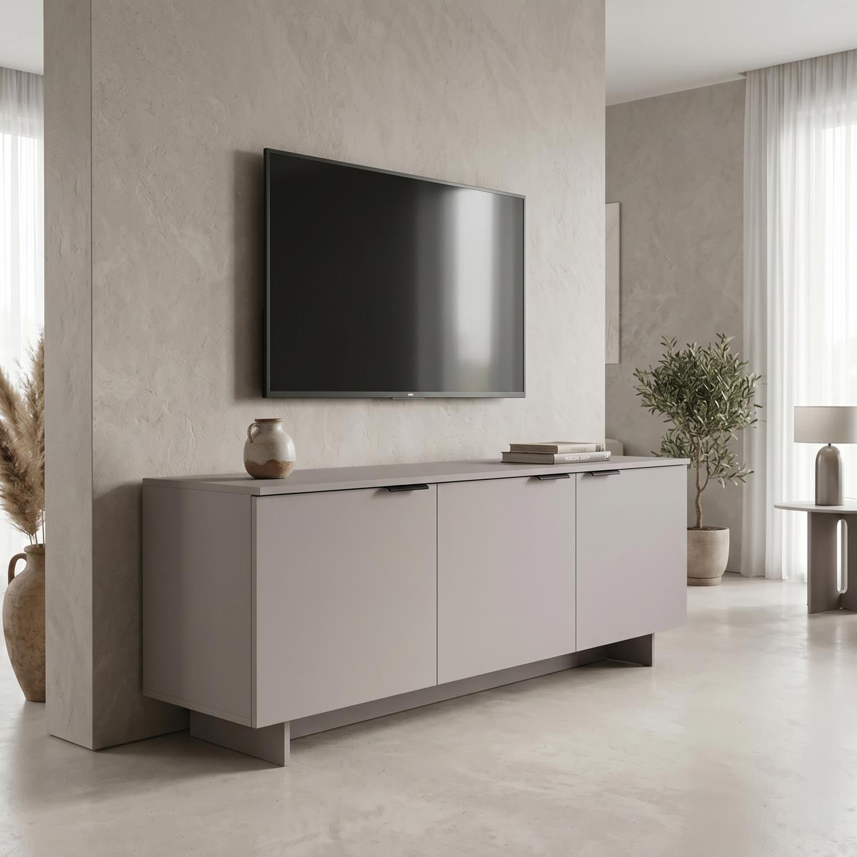 Έπιπλο τηλεόρασης Beldon σε γκρι 150x42x55εκ