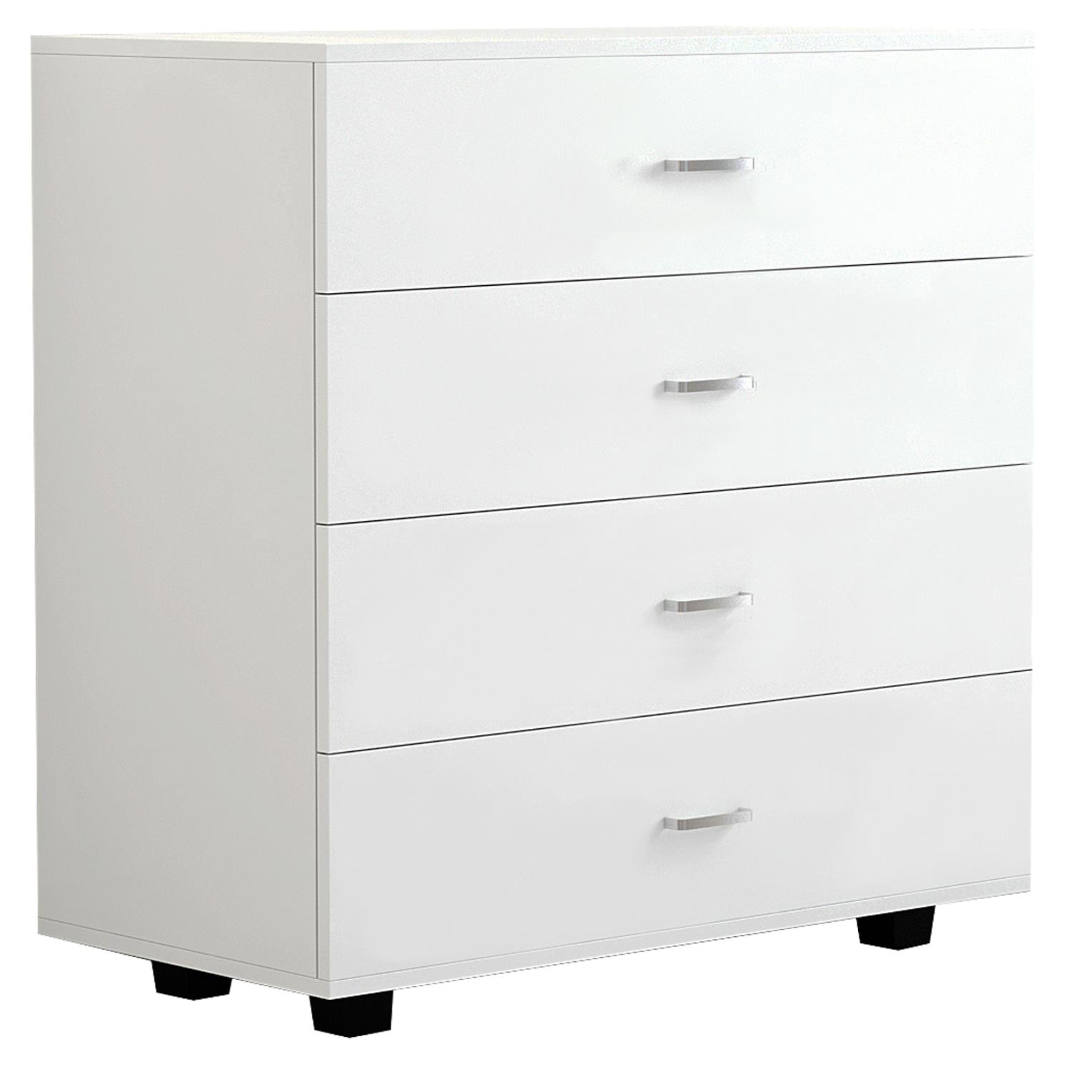 Συρταριέρα THORG C8996.03 με 4 Συρτάρια Λευκή 80x40x83Y εκ.