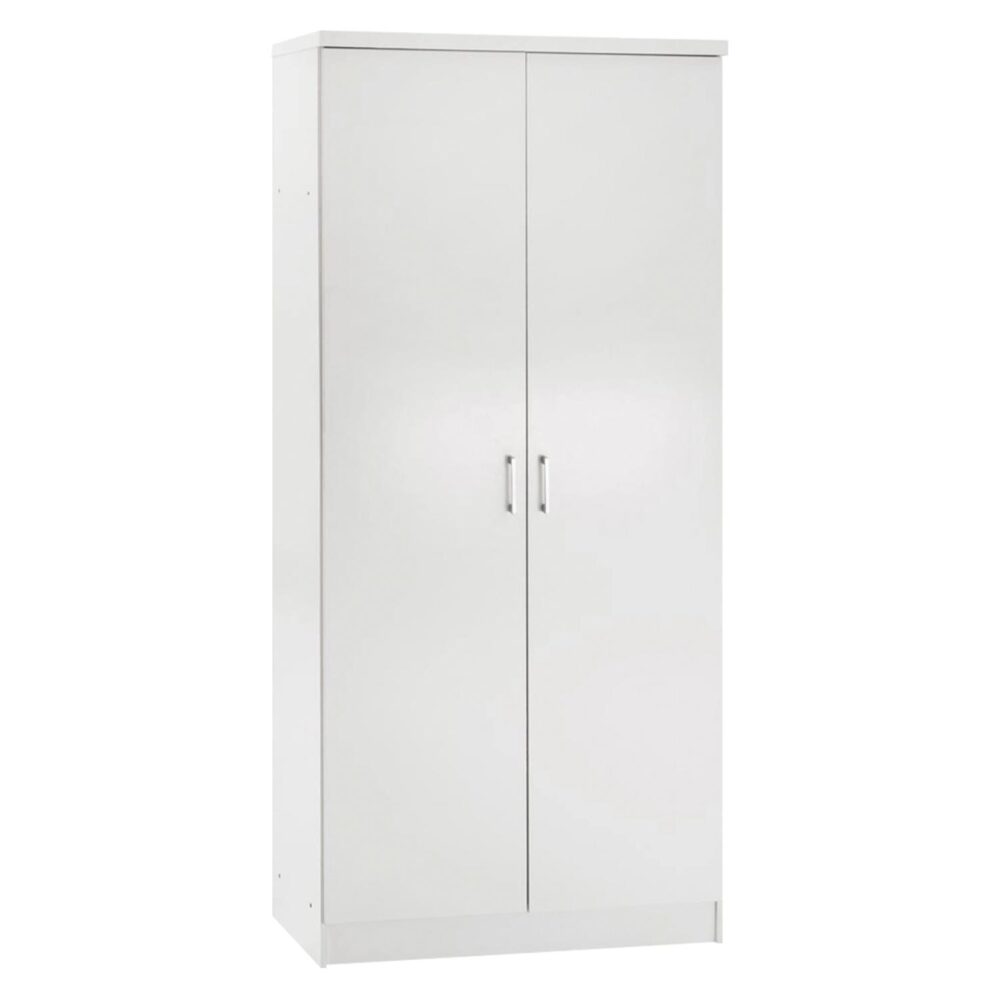 Ντουλάπα JENNA Δίφυλλη Λευκή 80x43x181 εκ. Ντουλάπα JENNA Δίφυλλη Λευκή 80x43x181 εκ.
