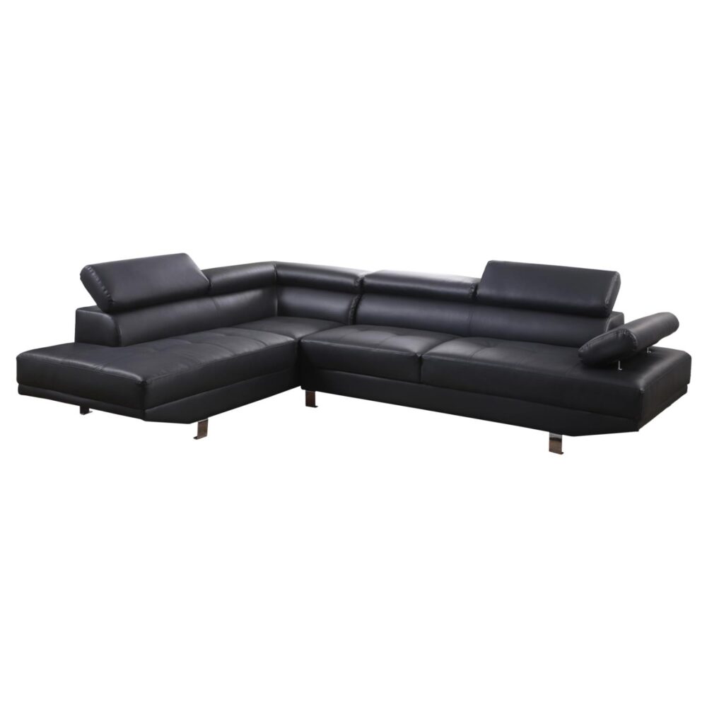 Γωνιακός καναπές GORO Αριστερή γωνία PU Μαύρο 270x200x87 εκ. Γωνιακός καναπές GORO Αριστερή γωνία PU Μαύρο 270x200x87 εκ.