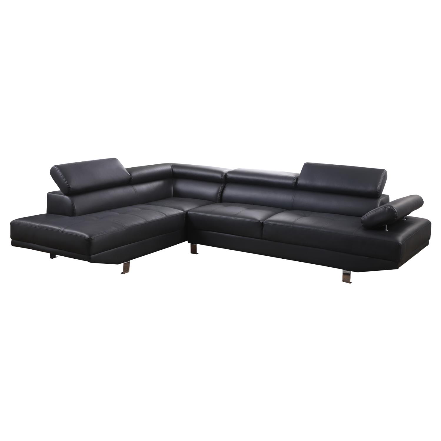 Γωνιακός καναπές GORO Αριστερή γωνία PU Μαύρο 270x200x87 εκ. Γωνιακός καναπές GORO Αριστερή γωνία PU Μαύρο 270x200x87 εκ.