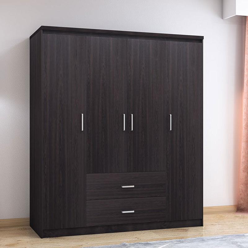 Ντουλάπα ρούχων τετράφυλλη OLYMPUS χρώμα wenge 159x57x183εκ Ντουλάπα ρούχων τετράφυλλη OLYMPUS χρώμα wenge 159x57x183εκ