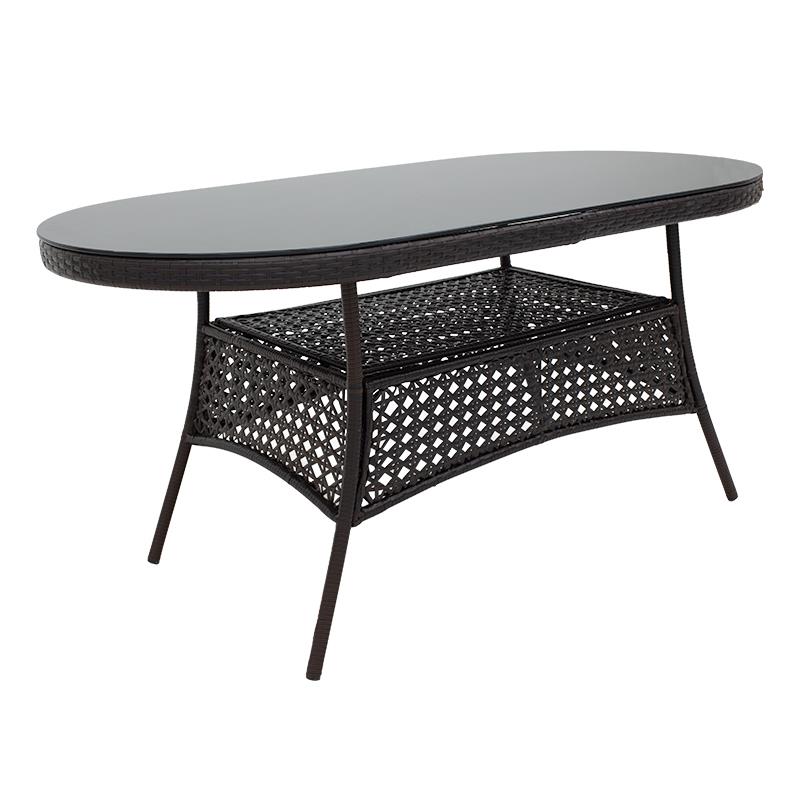 Τραπέζι Cellin μέταλλο-pe rattan καφέ 160x80x77εκ Τραπέζι Cellin μέταλλο-pe rattan καφέ 160x80x77εκ