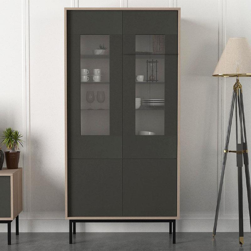 Βιτρίνα Trodel Fylliana Γκρί - Γκρί Δρύς 90x40x185 εκ. Βιτρίνα Trodel Fylliana Γκρί - Γκρί Δρύς 90x40x185 εκ.