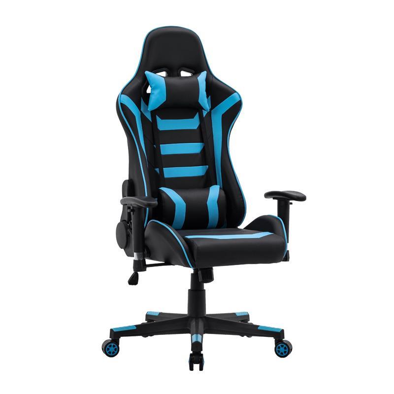 Καρέκλα Gaming SAR-1 Fylliana Μαύρο - Μπλέ Τεχνόδερμα 64x53x135 εκ.
