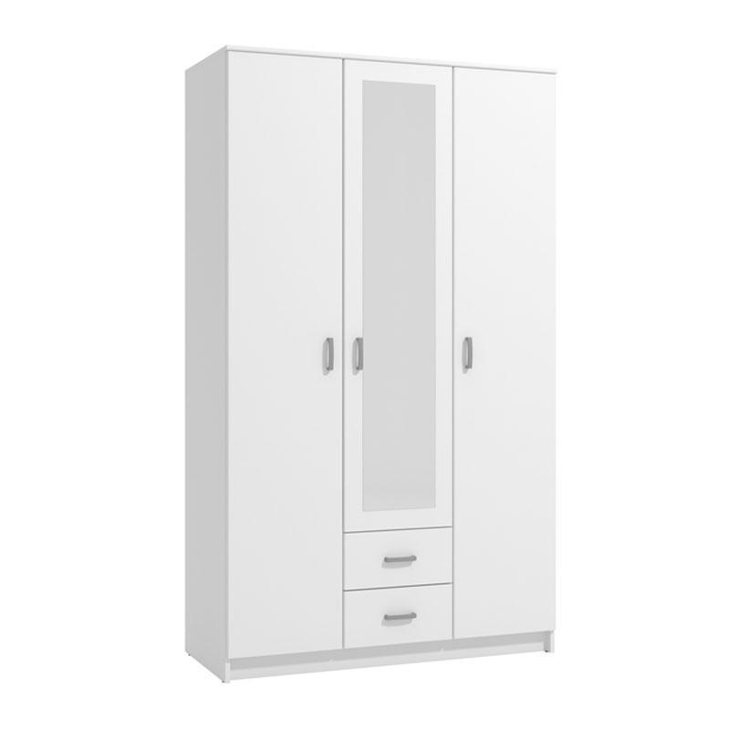 Ντουλάπα Hana 3K2FO Λευκό 120x52x205 εκ. Ντουλάπα Hana 3K2FO Λευκό 120x52x205 εκ.