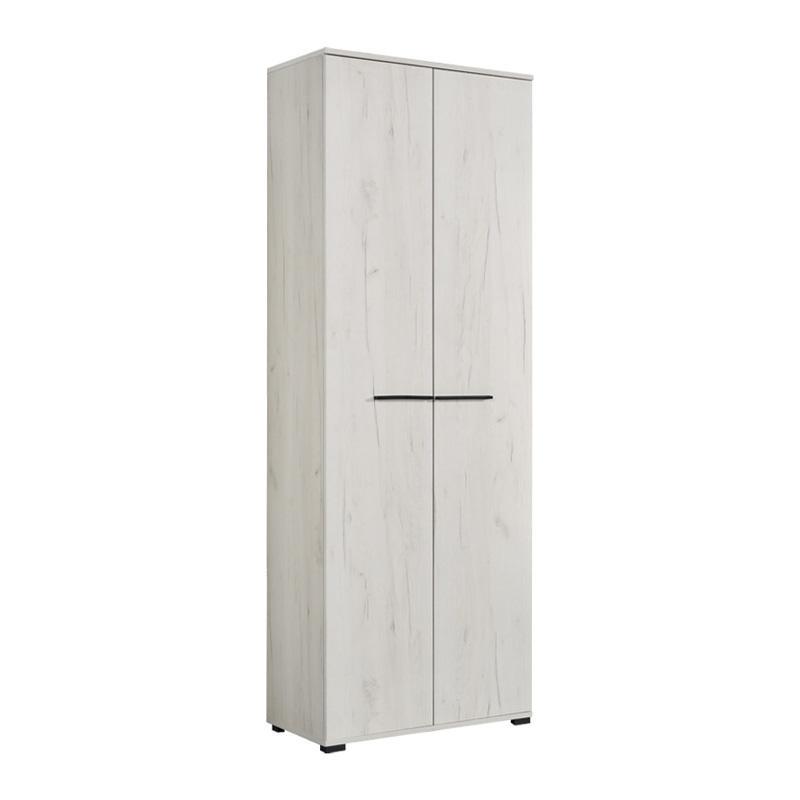 Έπιπλο Χολ Lorca σε Λευκός Δρύς - Μαύρο 67x40x195 εκ.