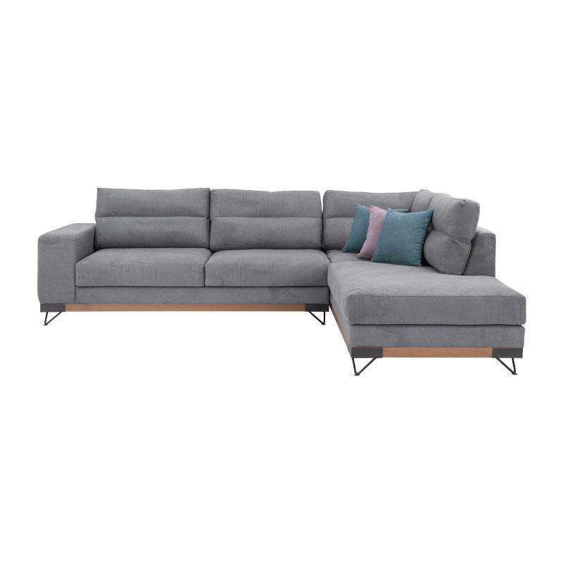 Γωνιακός Καναπές New Monaco Δεξιά Γωνία Γκρί 300x230x95 εκ. Γωνιακός Καναπές New Monaco Δεξιά Γωνία Γκρί 300x230x95 εκ.