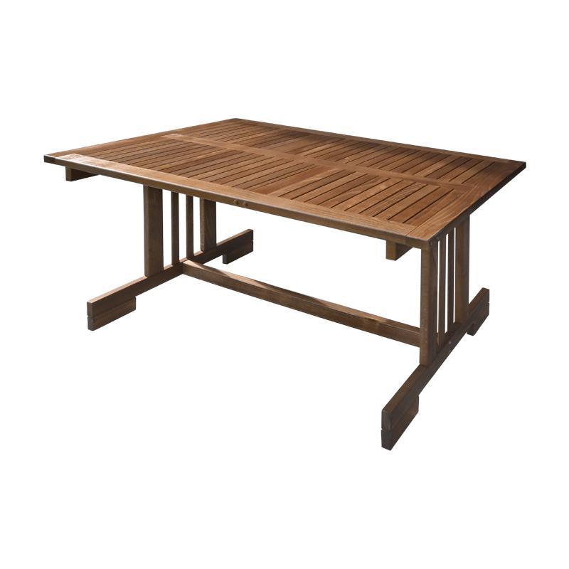 Τραπέζι Borneo Fylliana Ξύλινο Καρυδί 140x80x72 εκ.