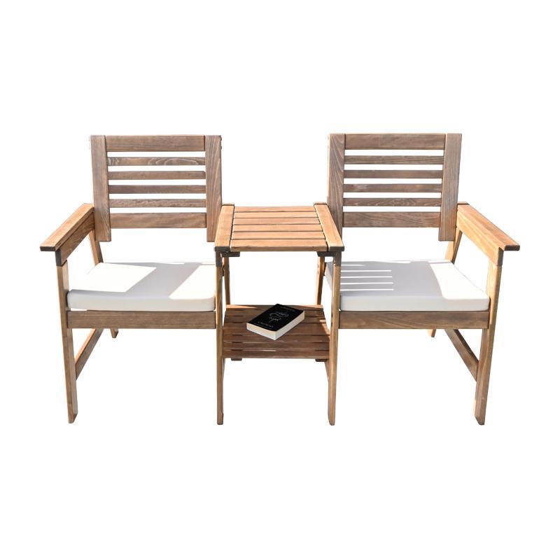 Σετ Κήπου Duo Fylliana Ξύλινο Καρυδί - Μπέζ 146x63x88 εκ. Σετ Κήπου Duo Fylliana Ξύλινο Καρυδί - Μπέζ 146x63x88 εκ.