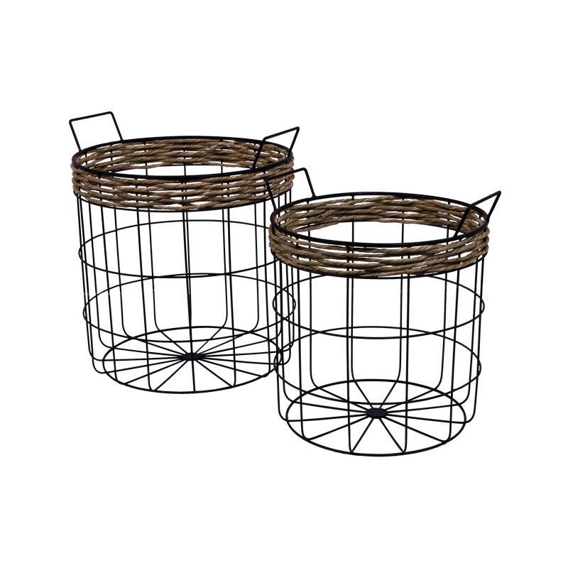 Σετ 2 τεμ Μεταλλικά Καλάθια FL081 Fylliana Μαύρο 39x37x42,5 εκ. Σετ 2 τεμ Μεταλλικά Καλάθια FL081 Fylliana Μαύρο 39x37x42,5 εκ.