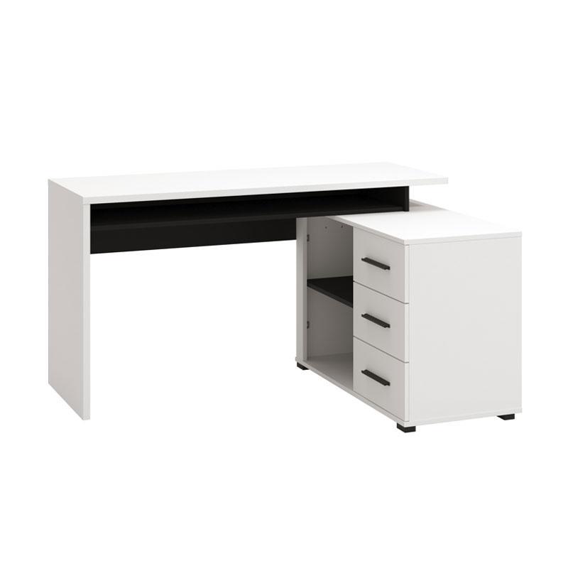 Γραφείο ARHIMED Λευκό - Μαύρο 138x102x75 εκ.