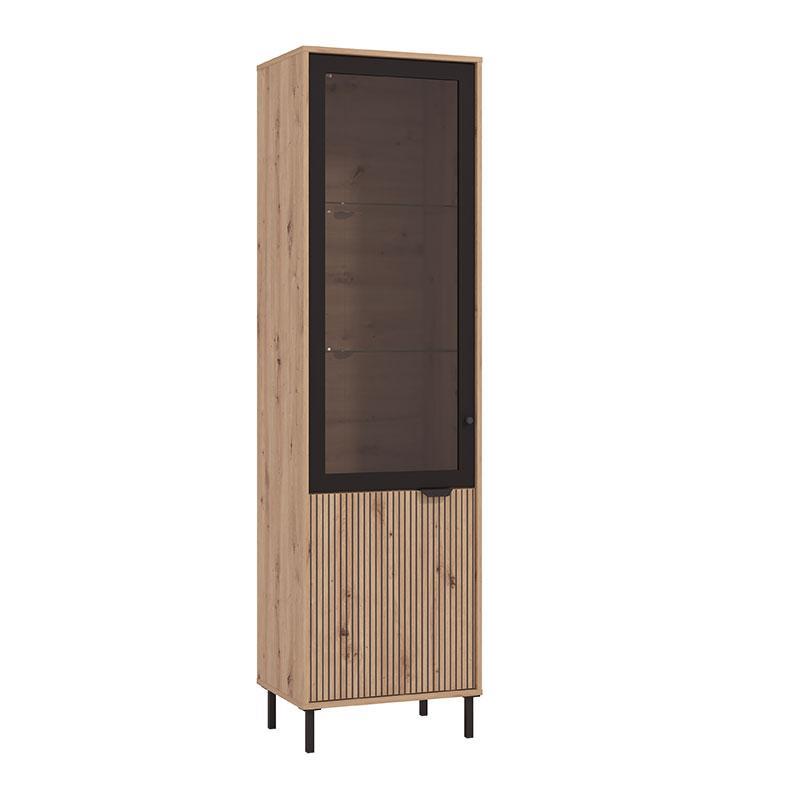 Βιτρίνα Mayenne 1K VS1 Artisan Oak - Μαύρο Μάτ 55x40x195 εκ. Βιτρίνα Mayenne 1K VS1 Artisan Oak - Μαύρο Μάτ 55x40x195 εκ.