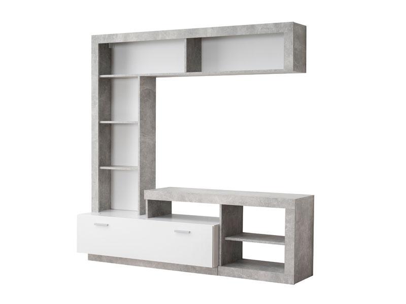 Κέντρο Ψυχαγωγίας - Σύνθεση Glen Λευκό - Γκρί Concrete 170x41x170 εκ. Κέντρο Ψυχαγωγίας - Σύνθεση Glen Λευκό - Γκρί Concrete 170x41x170 εκ.