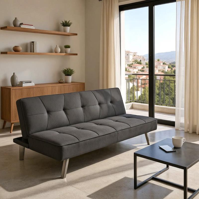 Καναπές - Kρεβάτι Travis 3θέσιος Ύφασμα Ανθρακί 175x83x74 εκ.