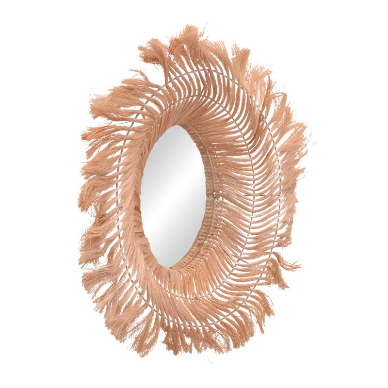 Καθρέπτης Tolle Inart abaca σε φυσικό χρώμα 65x85x17εκ Καθρέπτης Tolle Inart abaca σε φυσικό χρώμα 65x85x17εκ