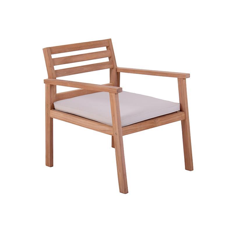 Καρέκλα - Πολυθρόνα New Winston Fylliana  Μασίφ ξύλο TEAK Φυσικό 68x75x75 εκ.